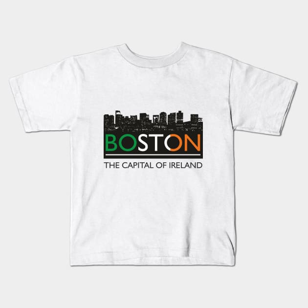 Boston - the capital of Ireland Kids T-Shirt by Agras